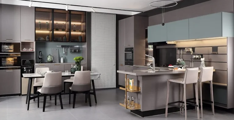 أعمال النجارة وتركيب الخزائن في تشطيب شقة مطابخ