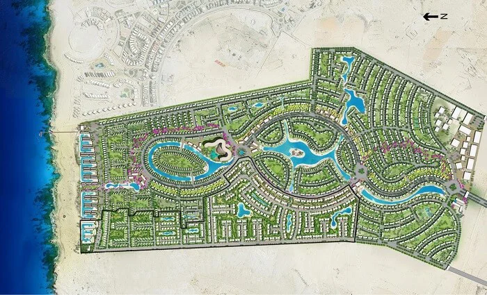 قرية سمر راس الحكمة الساحل الشمالي التصميم المعماري في قرية سمر راس الحكمة الساحل الشمالي