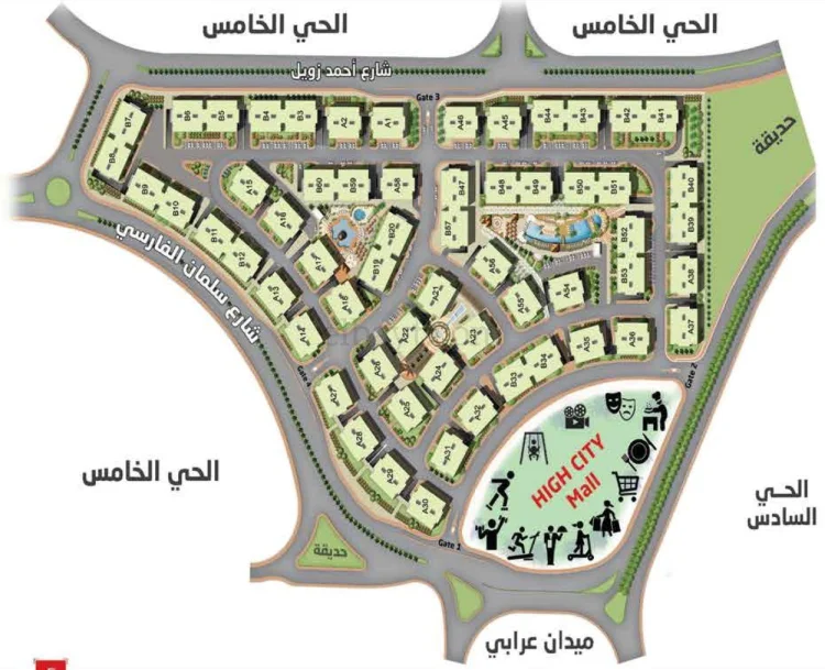 تصميم كمبوند هاي سيتي العبور