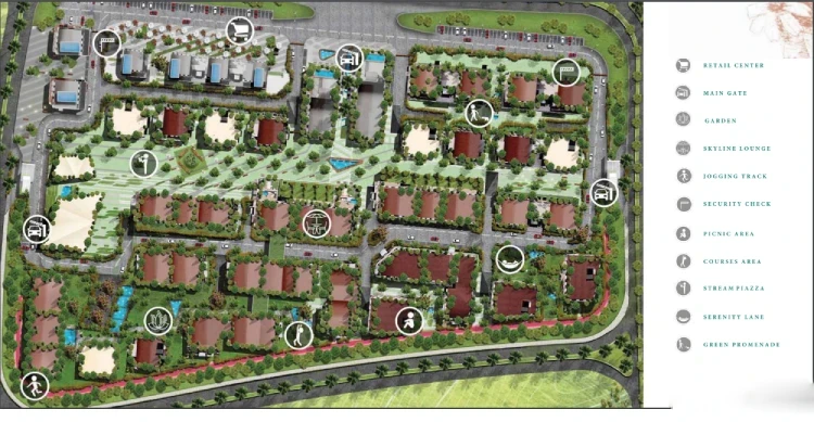 تصميم ومساحة كمبوند بارك لين العاصمة الإدارية الجديدة