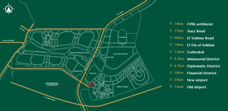 موقع كمبوند انترادا العاصمة الإدارية الجديدة