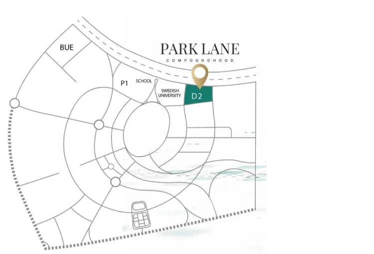 موقع كمبوند بارك لين العاصمة الإدارية الجديدة