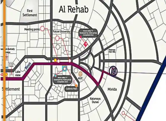 كمبوند جاليريا مون فالي التجمع الخامس موقع جاليريا التجمع الخامس