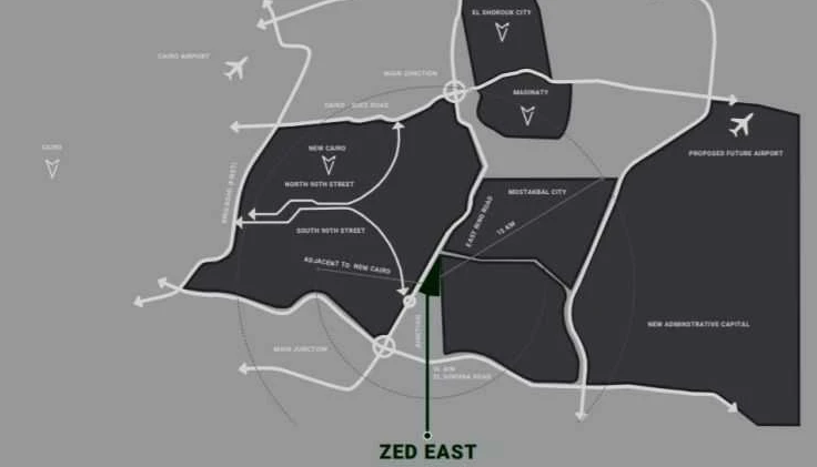 كمبوند زيد ايست التجمع الخامس موقع كمبوند زيد ايست التجمع الخامس