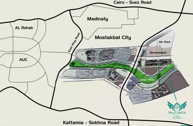 كمبوند سكاي كابيتال العاصمة الإدارية الجديدة موقع كمبوند سكاي كابيتال العاصمة الإدارية الجديدة