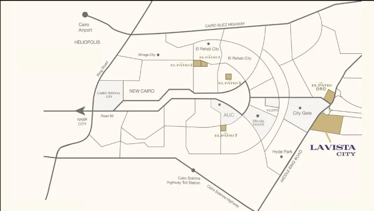 كمبوند لافيستا سيتي العاصمة الإدارية الجديدة موقع كمبوند لافيستا سيتي العاصمة الإدارية
