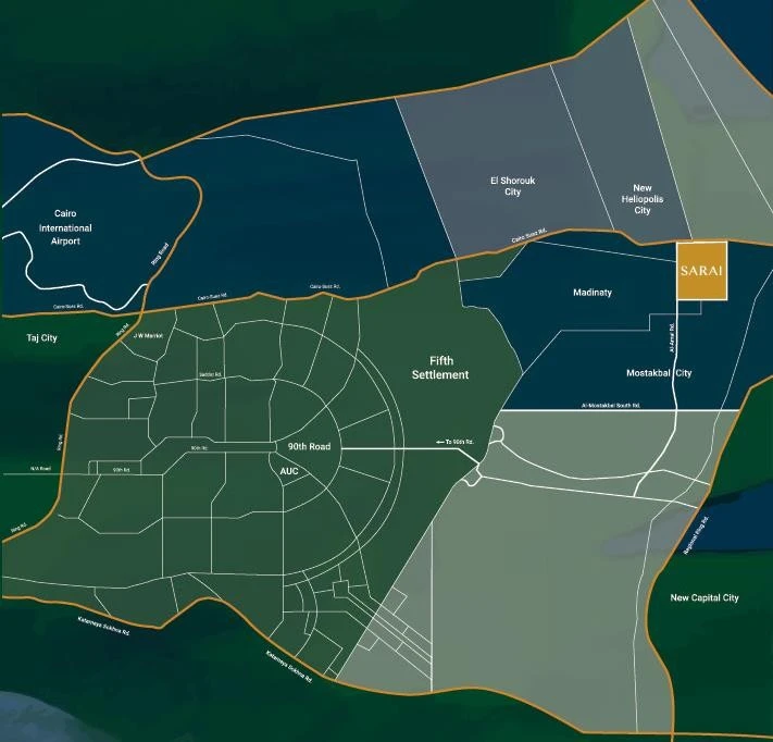 خريطة كمبوند سراي - مخطط تفصيلي للوحدات السكنية