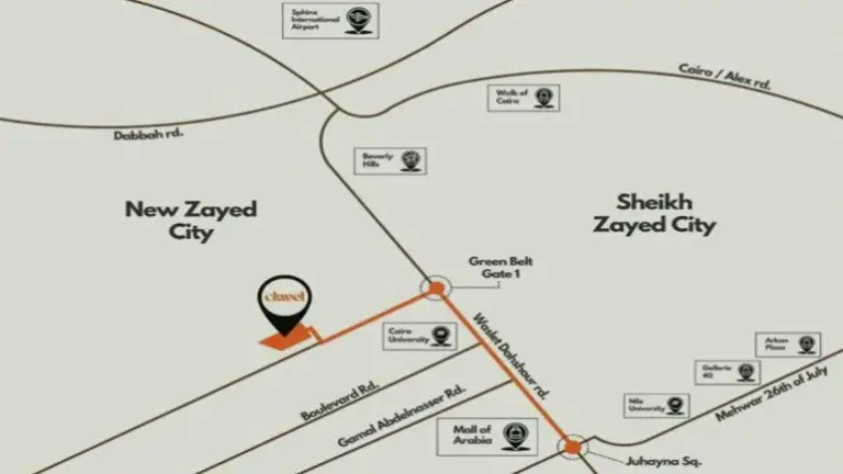 موقع كمبوند كلافيل زايد الجديدة