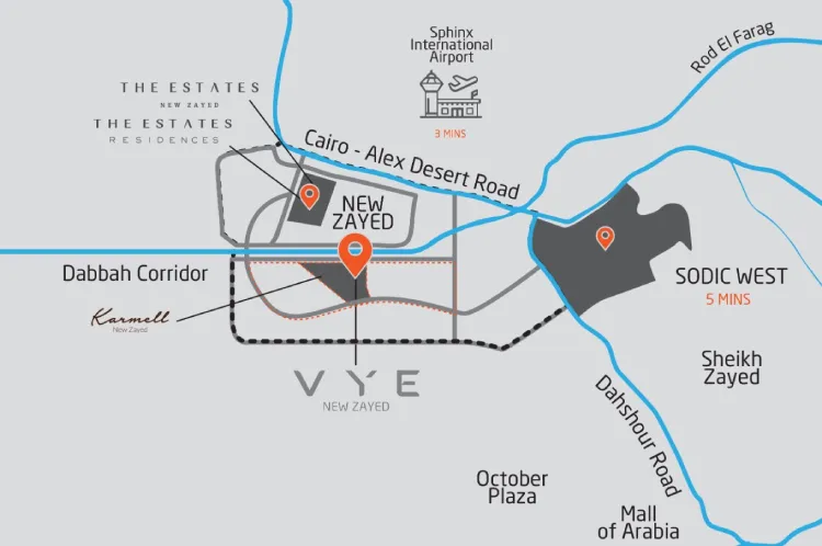 موقع كمبوند فاي سوديك زايد الجديدة