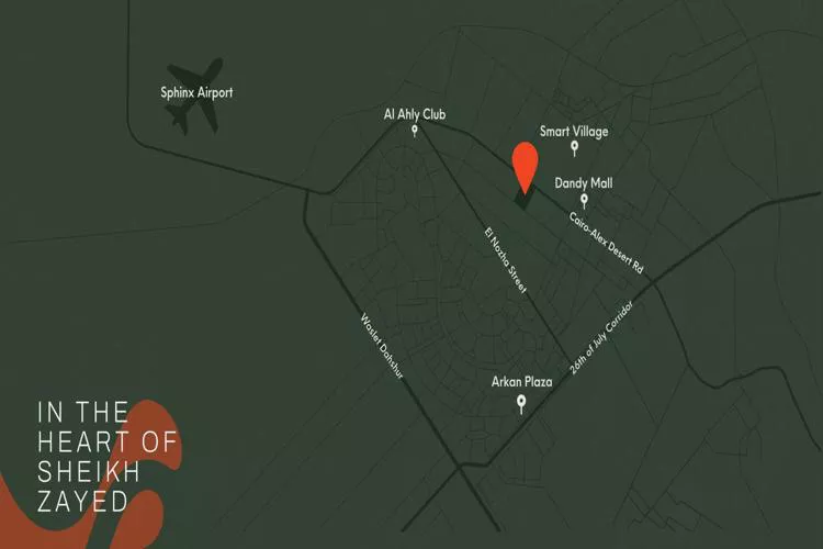 موقع كمبوند فاليا الشيخ زايد