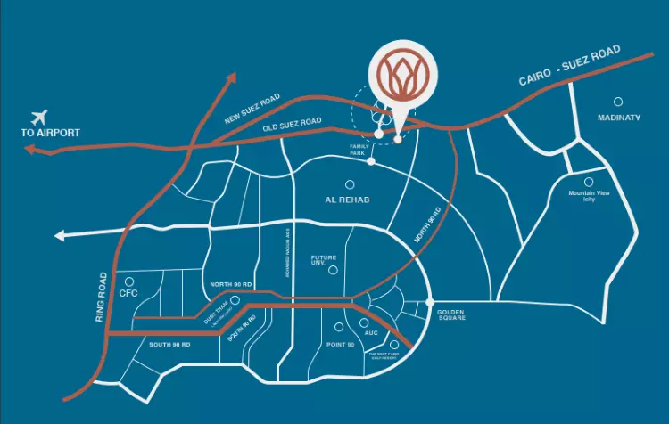 كمبوند نايل بوليفارد القاهرة الجديدة موقع كمبوند نايل بوليفارد القاهرة الجديدة