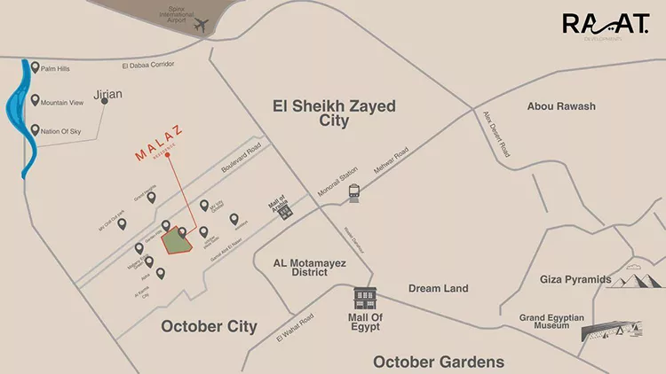 كمبوند ملاذ 6 أكتوبر موقع كمبوند ملاذ 6 أكتوبر
